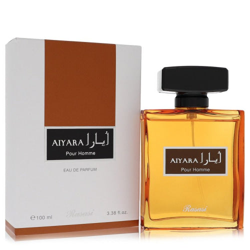 Rasasi Aiyara by RasasiEau De Parfum Spray 3.38 oz 3.38 oz / 100 ml / Alcohol, Amber, Woody, Aldehyde, Oils Men