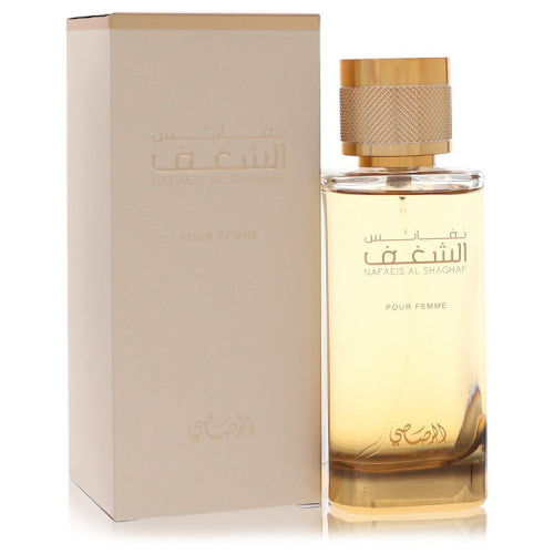 Rasasi Nafaeis Al Shaghaf by RasasiEau De Parfum Spray 3.4 oz 3.4 oz / 100 ml / Alcohol, Amber, Woody, Aldehyde, Oils Women