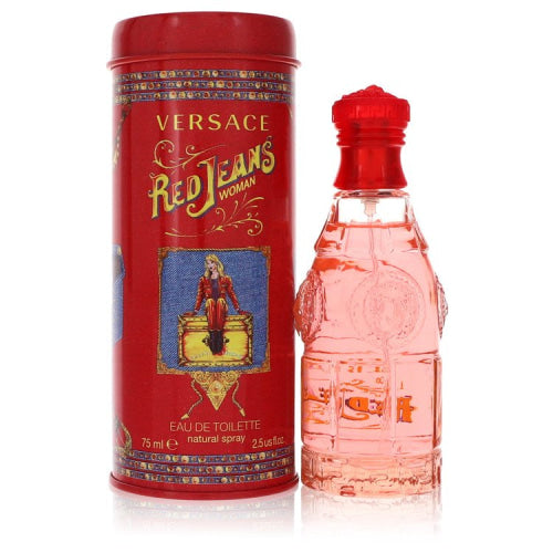 Red Jeans by VersaceEau De Toilette Spray 2.5 oz 2.5 oz / 75 ml / Alcohol, Amber, Woody, Aldehyde, Oils Women