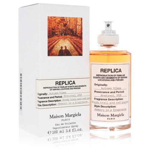 Replica Autumn Vibes by Maison MargielaEau De Toilette Spray (Unisex) 3.4 oz 3.4 oz / 100 ml / Alcohol, Amber, Woody, Aldehyde, Oils Unisex