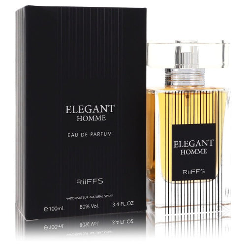 Riiffs Elegant Homme by RiiffsEau De Parfum Spray 3.4 oz 3.4 oz / 100 ml / Alcohol, Amber, Woody, Aldehyde, Oils Men