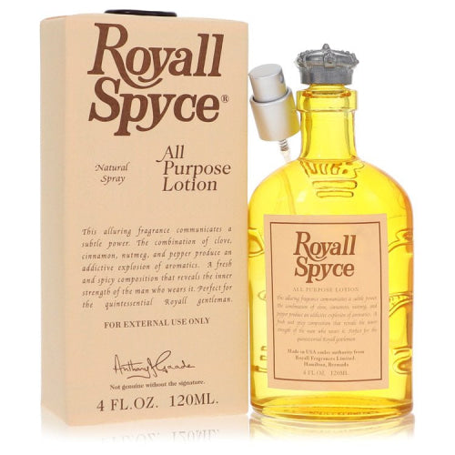 Royall Spyce by Royall FragrancesAll Purpose Lotion / Cologne 4 oz 4 oz / 120 ml / Alcohol, Amber, Woody, Aldehyde, Oils Men