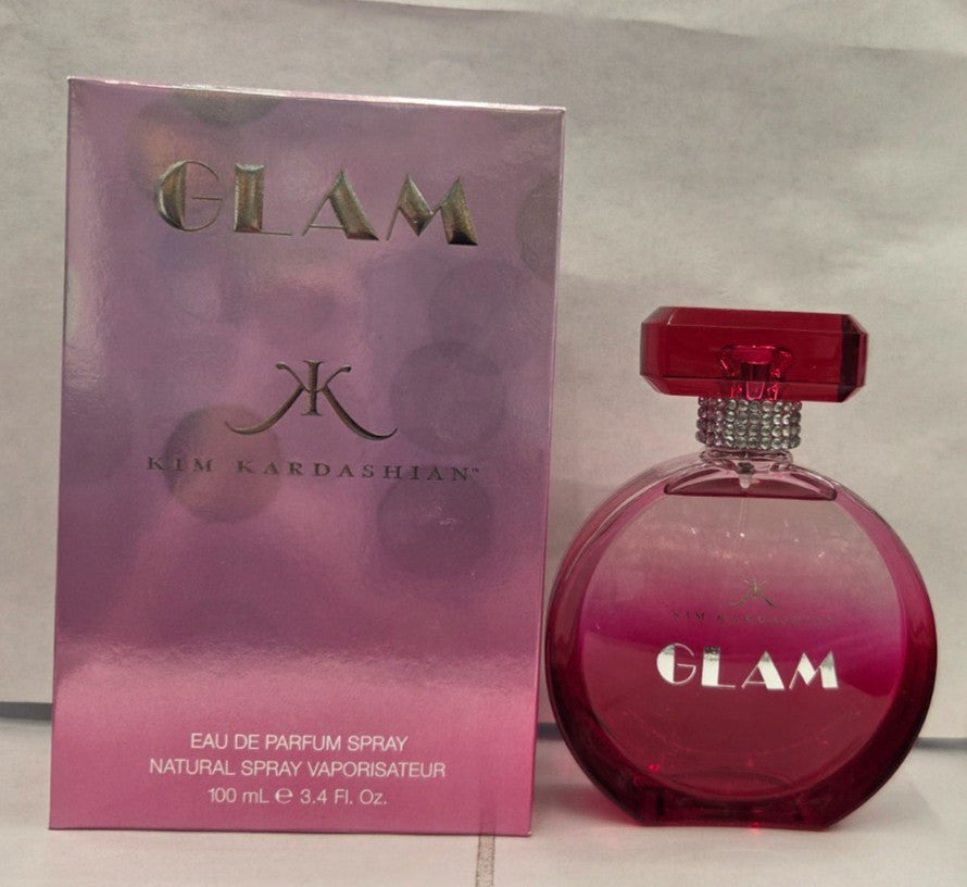 Kim Kardashian GLAM by Kim Kardashian Eau de Parfum 3.4 oz / 100 ml Spray NIB