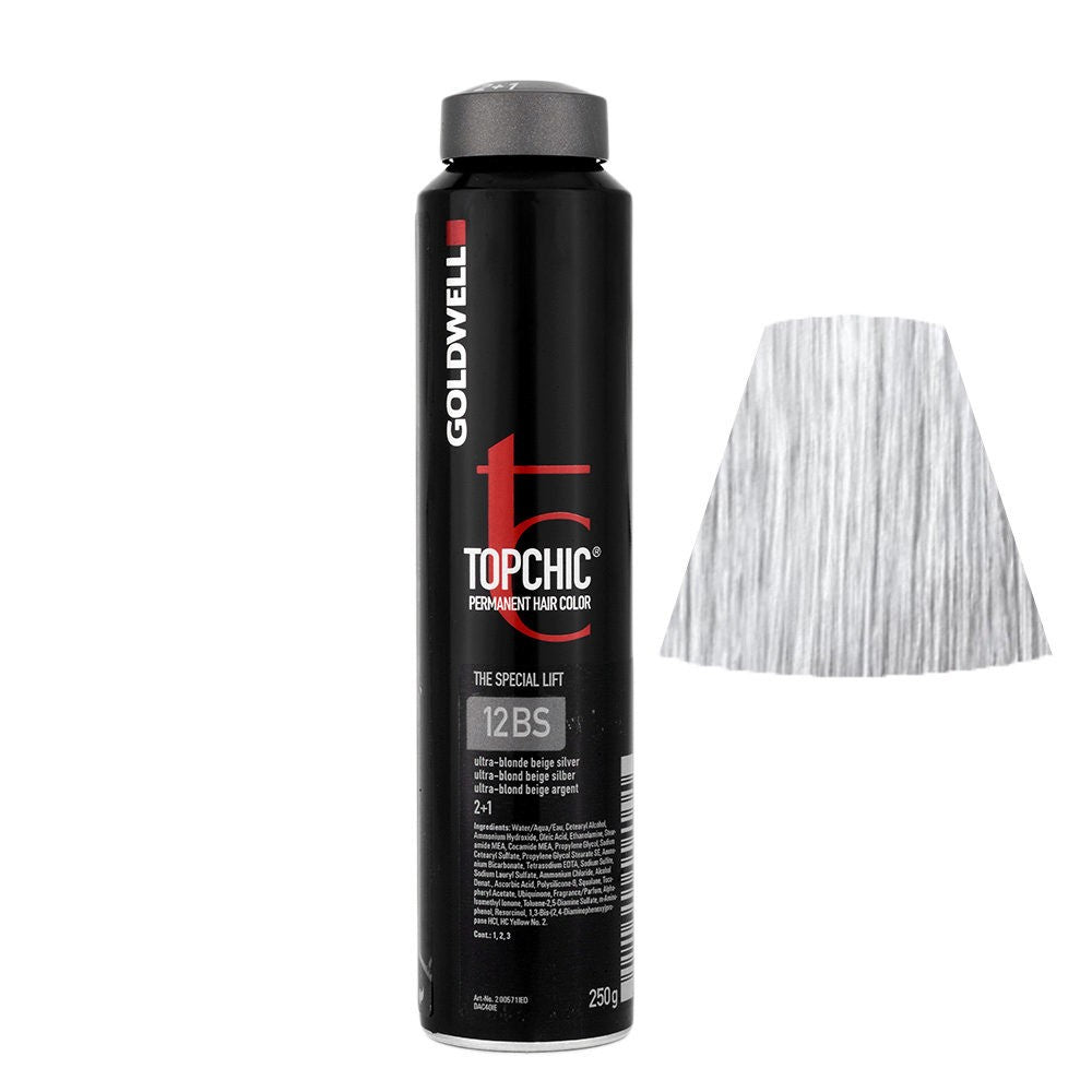 Goldwell Topchic Hair Color (Can) 12BS Ultra Blonde Beige Silver 8.6 oz