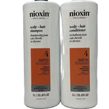 Nioxin System 4 Shampoo and Conditioner Duo Liters, 33.8 oz each, No Seal