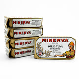 Minerva Solid Tuna In Olive Oil salt added 4.25 oz Each / Pack of 5