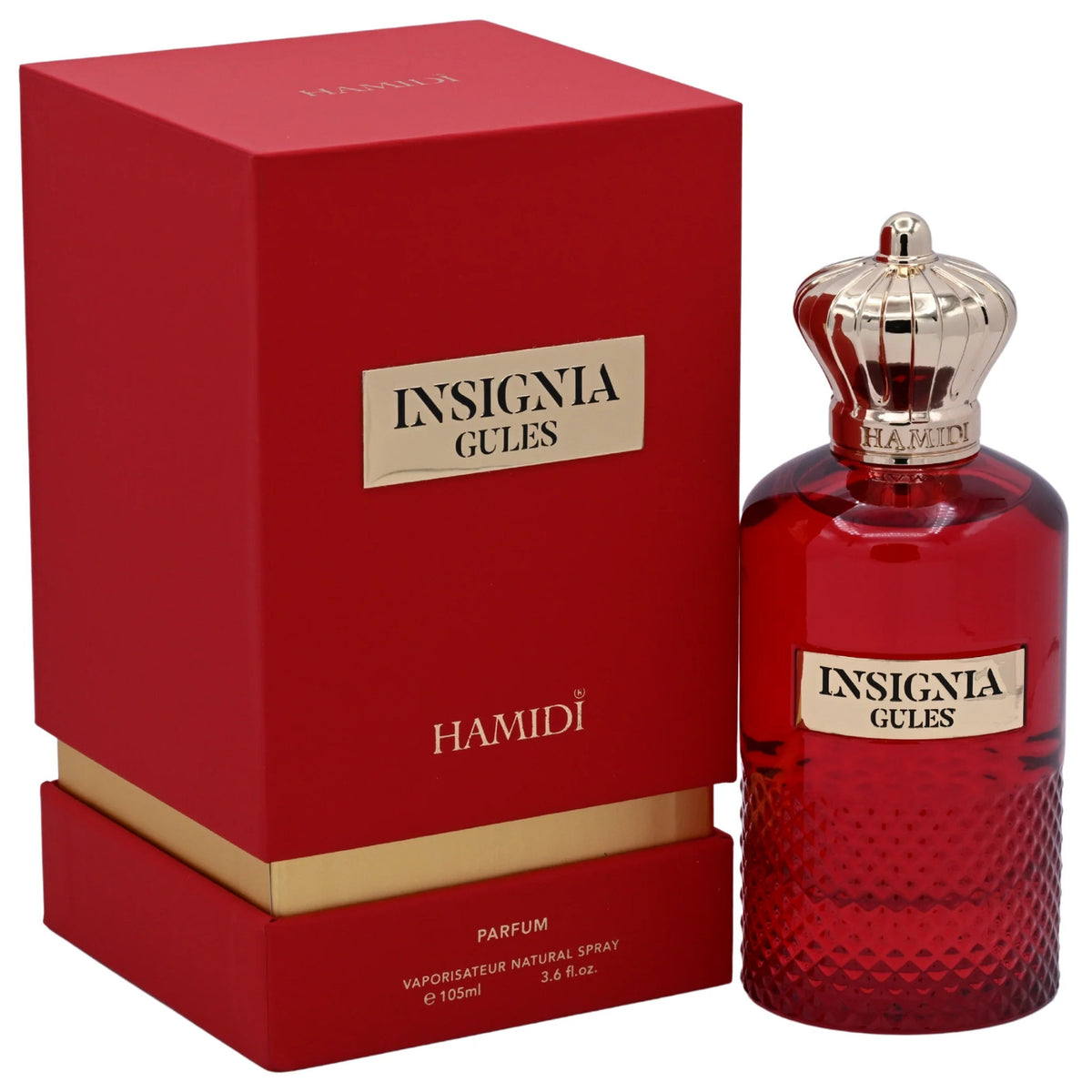 Hamidi Insignia Gules Eau de Parfum Spray for Men 3.6 oz (105 mL) New Retail Box