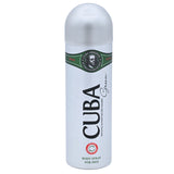 Cuba Green Deodorant Body Spray for Men 6.7 oz (200 ml) by Cuba
