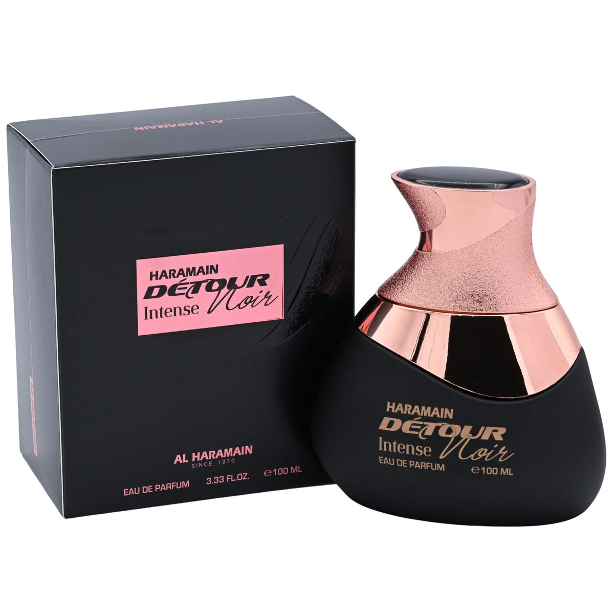 Al Haramain Detour Noir Intense EDP Spray Unisex 3.4 oz 100ml New Box
