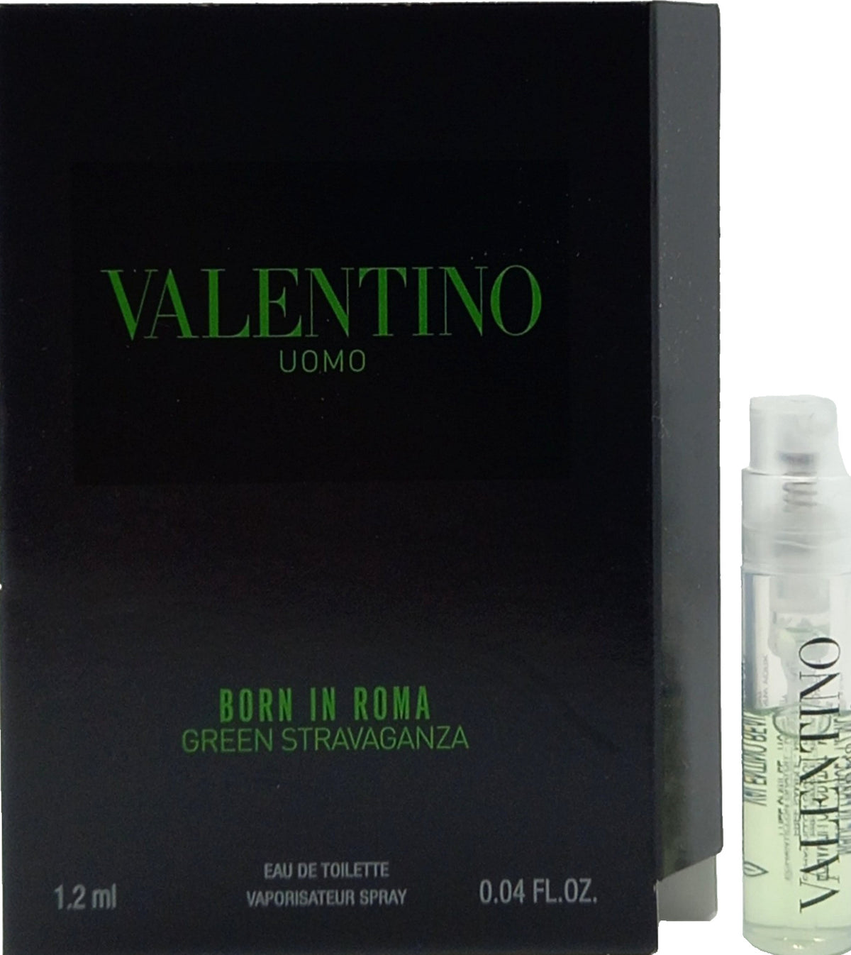 VALENTINO UOMO BORN IN ROMA GREEN STRAVAGANZA EDT VIAL SPRAY FOR MEN 0.04 Oz NEW