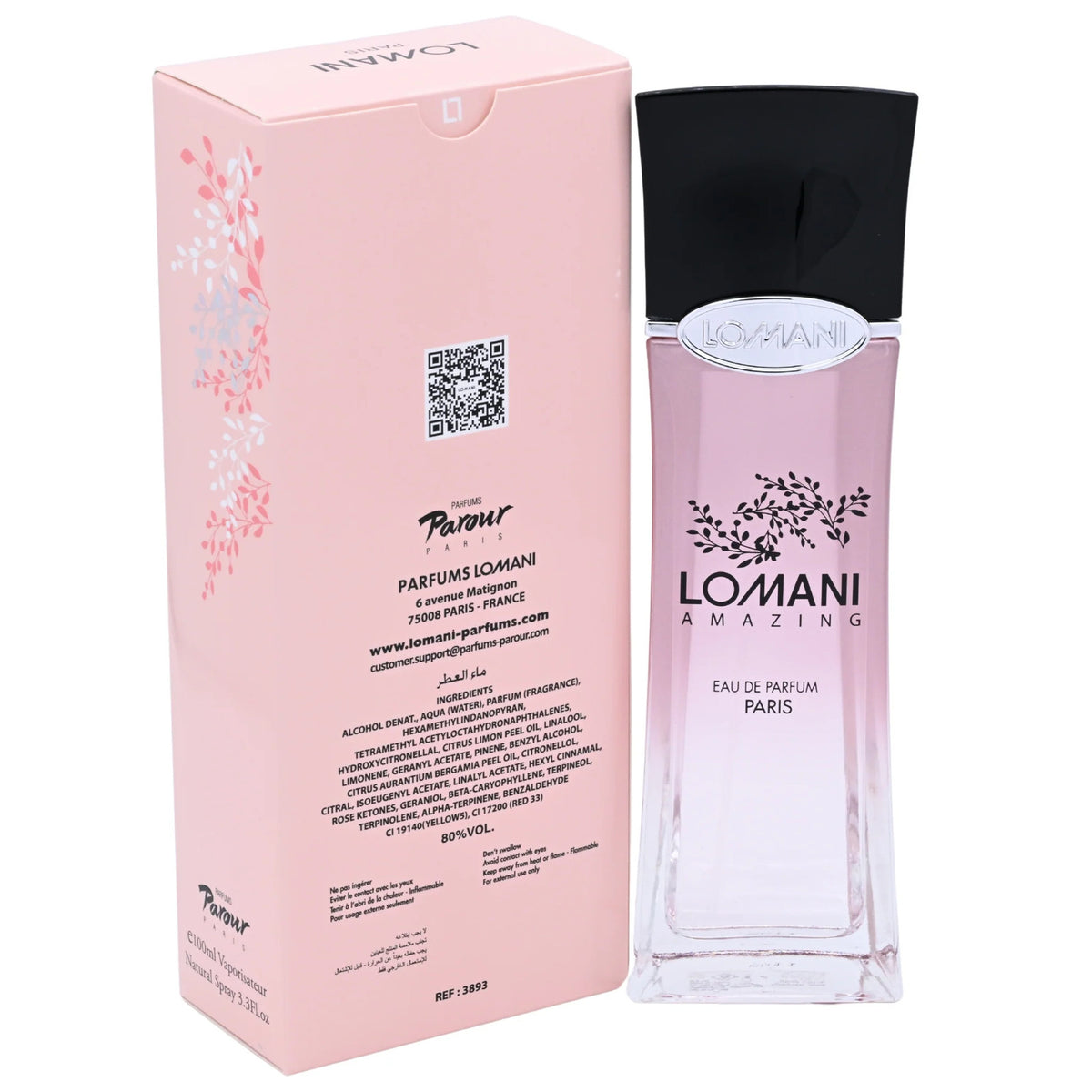 Lomani Amazing EDP Spray Women 3.3 oz 100ml New Box
