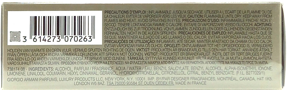 EMPORIO ARMANI SHE EAU DE PARFUM SPRAY FOR WOMEN 1.7 Oz / 50 ml NEW PACKAGE!!!