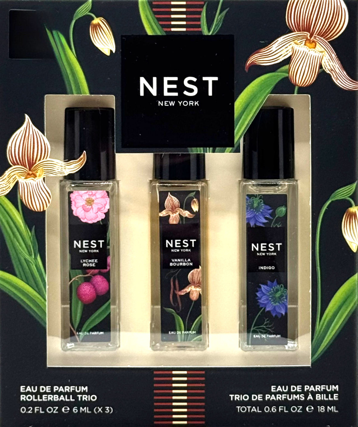 NEST ROLLERBALL TRIO TRAVEL GIFT SET EAU DE PARFUM WOMEN 0.2 Oz / 6 ml x 3 PCS