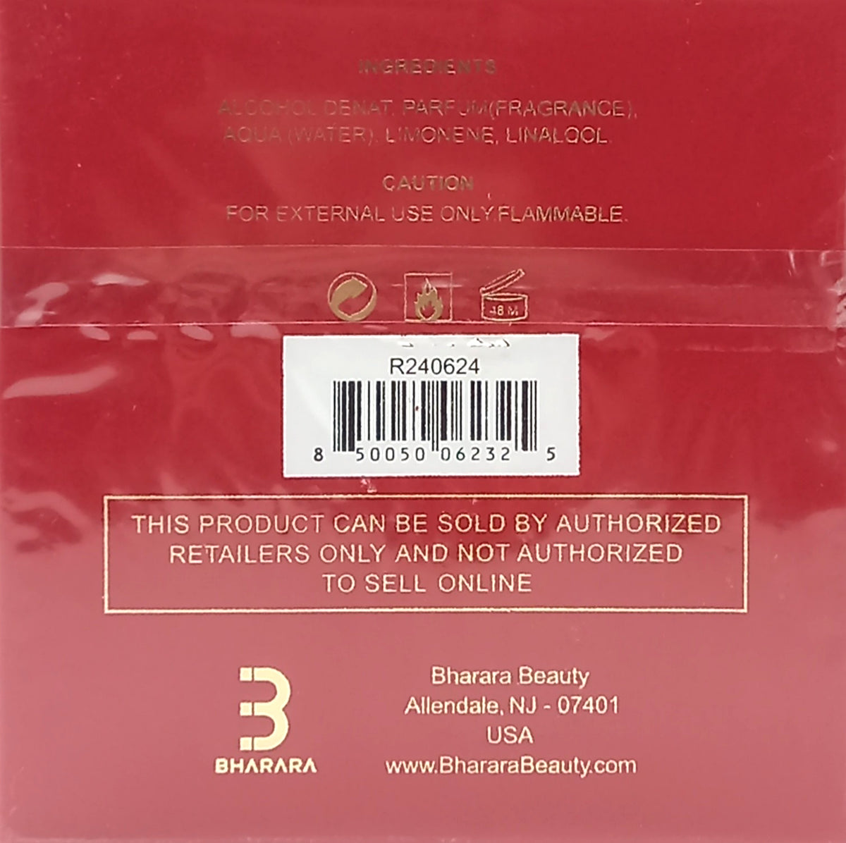 BHARARA ROHIT ROUGE EAU DE PARFUM SPRAY FOR MEN 3.4 Oz / 100 ml BRAND NEW ITEM!
