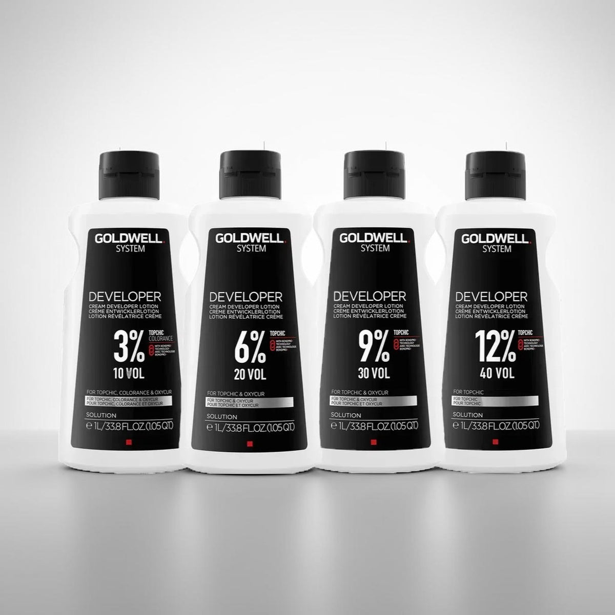 Goldwell System Cream Developer Lotion topchic & Oxycur 33.8oz - CHOOSE your