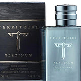 TERRITOIRE PLATINUM By YZY EAU DE PARFUM SPRAY FOR MEN 3.4 Oz / 100 ml BRAND NEW