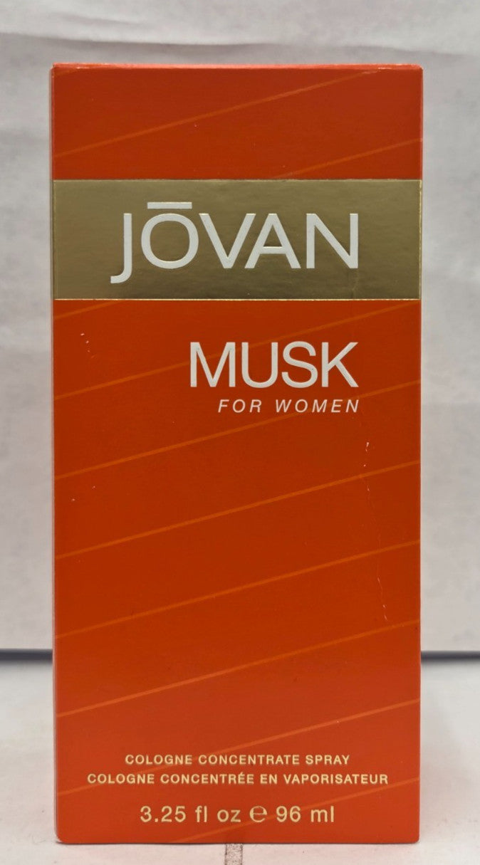 Jovan Musk by Coty Women 3.25 oz/ 96 ml Cologne Concentrate Spray ( PACK OF 3 )