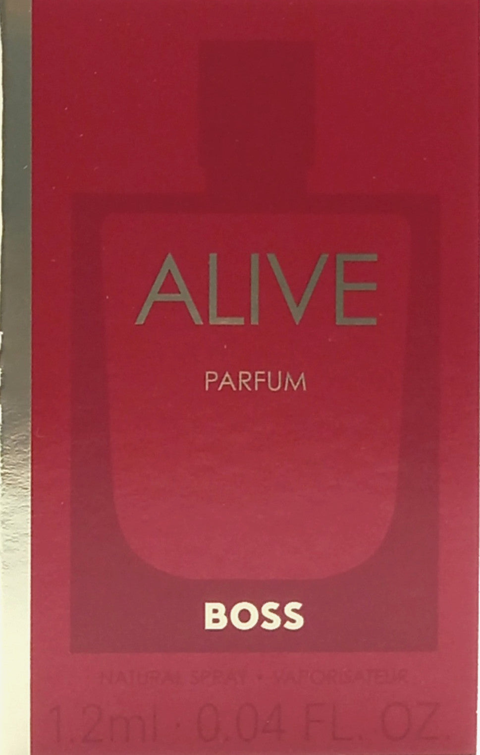 HUGO BOSS ALIVE PARFUM VIAL SPRAY FOR WOMEN 0.04 Oz SAMPLE SIZE!!!