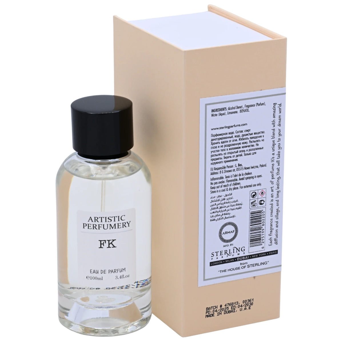 Armaf Artistic Perfumery Fk EDP Spray Women 3.4 oz 100ml New Box