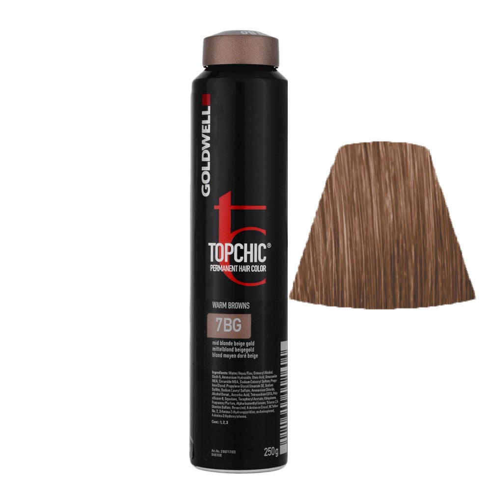 Goldwell Topchic Hair Color (Can)  7BG Mid Blonde Beige Gold 8.6 oz