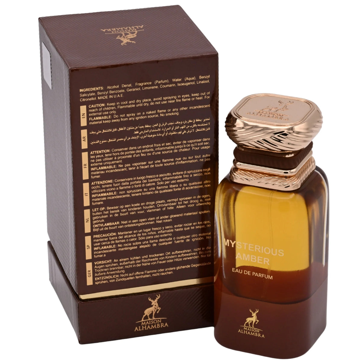 Maison Alhambra Mysterious Amber EDP Spray Unisex 2.7 oz 80ml New Box