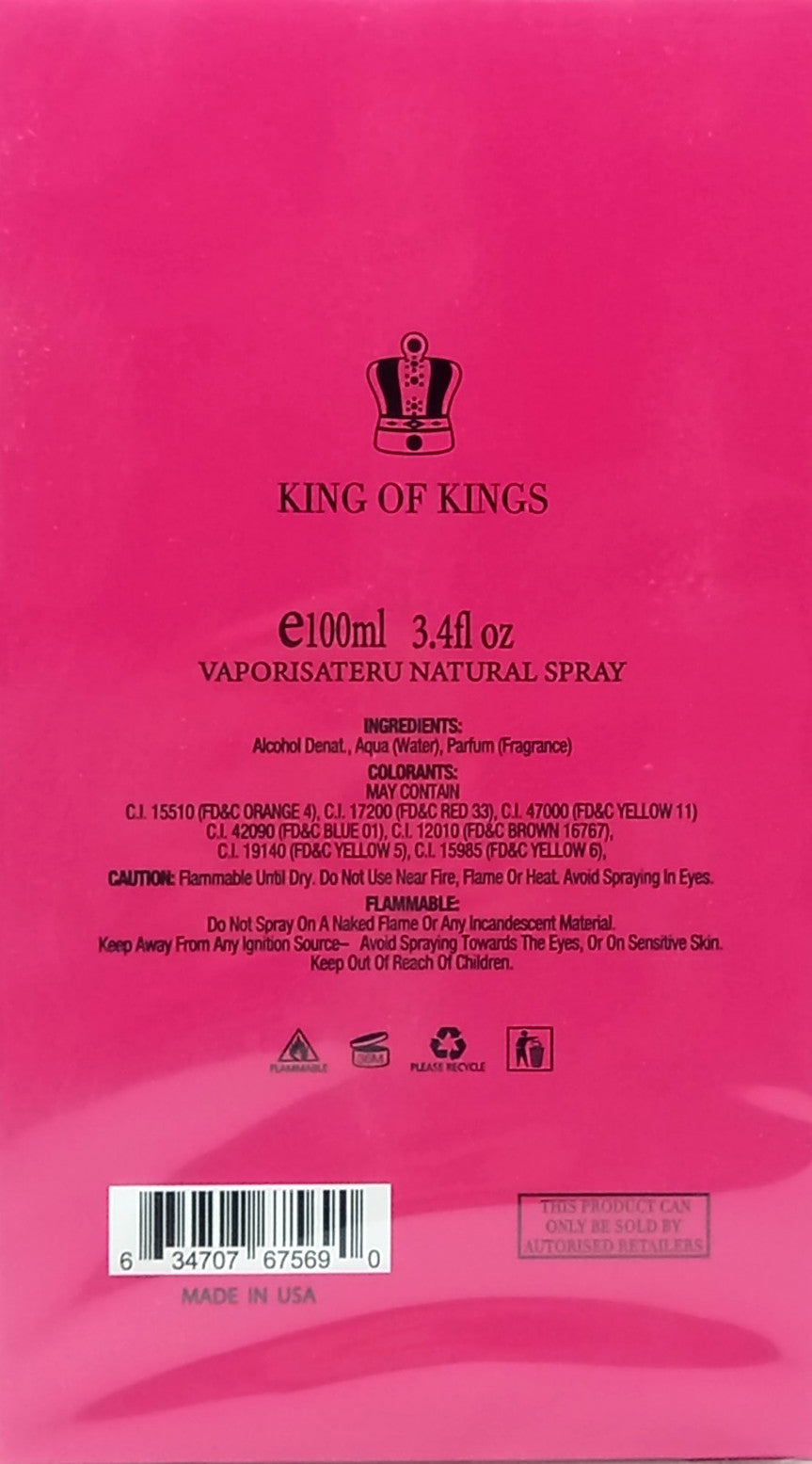 KING OF KINGS ANARCHY THE REBEL ONE EAU DE PARFUM SPRAY FOR WOMEN 3.4 Oz / 100ml