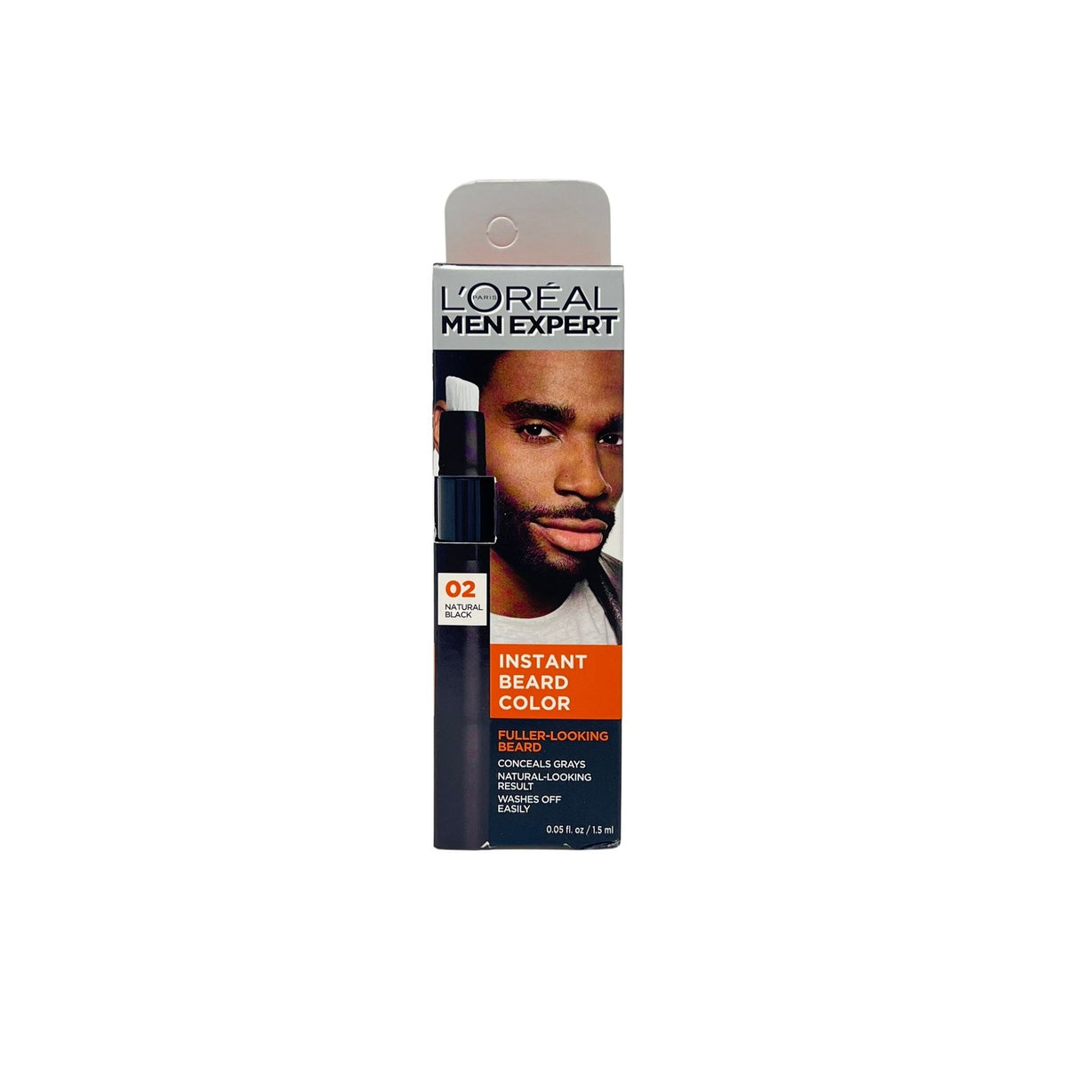 Loreal Men Expert Instant Temporary Beard Color, 02 Natural Black 0.05 oz