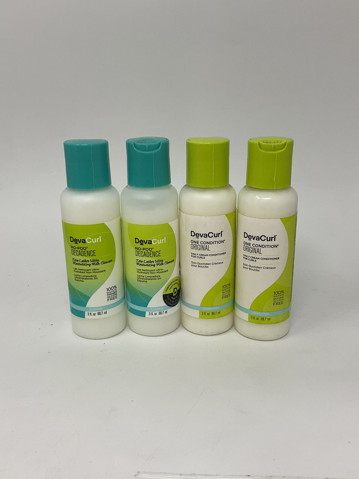 Deva Curl Kit#7 Curls Duo: Travel 2 One Condition+ 2 No-Poo Decadence 3 oz Each