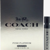 COACH PURE PLATINUM PARFUM VIAL SPRAY FOR MEN 0.04 Oz / 1.2 ml NEW TRAVEL SIZE!