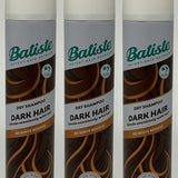 Batiste Dry Shampoo Instant Hair Refresh Dark Hair 3.81 oz 3 Pack Color Formula