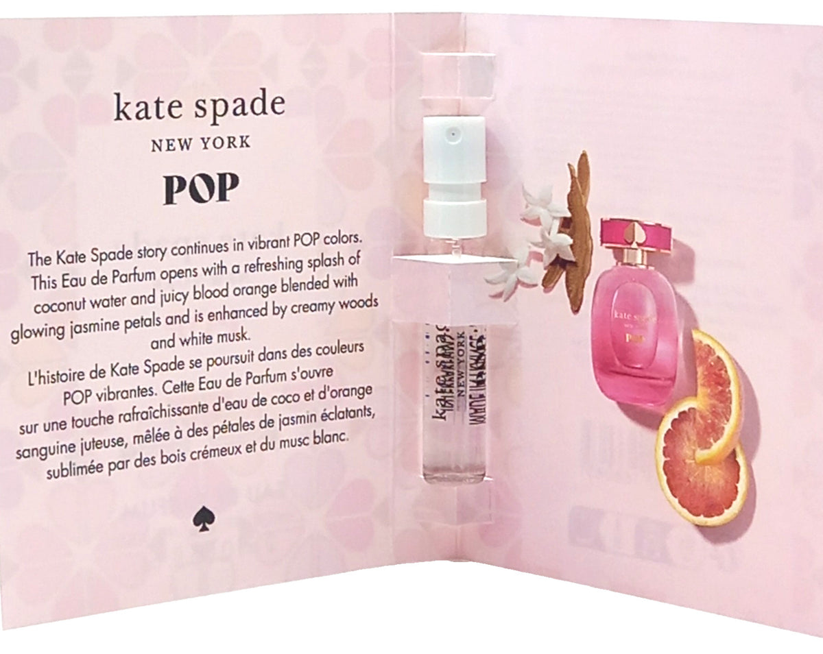 KATE SPADE POP EAU DE PARFUM VIAL SPRAY FOR WOMEN 0.06 Oz BRAND NEW SAMPLE SIZE!
