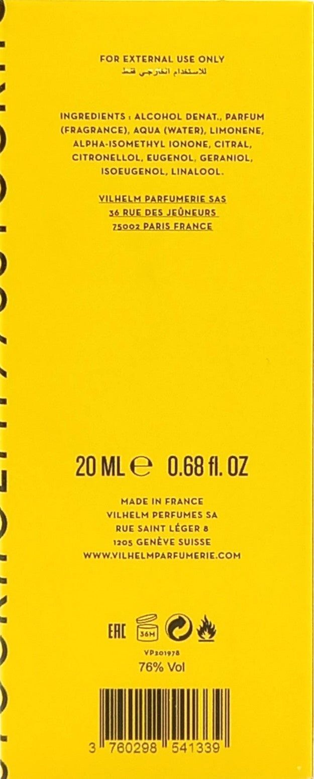 VILHELM PARFUMERIE STOCKHOLM 1978 EAU DE PARFUM SPRAY UNISEX 0.68 Oz / 20 ml NEW