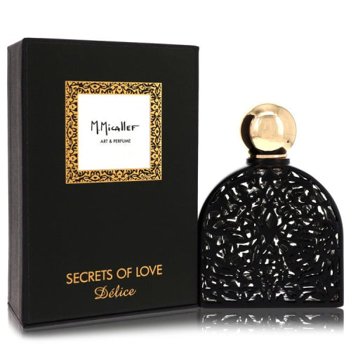 Secrets of Love Delice by M. MicallefEau De Parfum Spray 2.5 oz 2.5 oz / 75 ml / Alcohol, Amber, Woody, Aldehyde, Oils Women