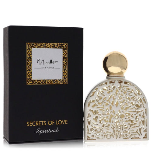 Secrets of Love Spiritual by M. MicallefEau De Parfum Spray 2.5 oz 2.5 oz / 75 ml / Alcohol, Amber, Woody, Aldehyde, Oils Women