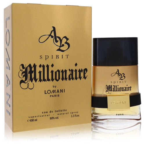 Spirit Millionaire by LomaniEau De Toilette Spray 3.3 oz 3.3 oz / 100 ml / Alcohol, Amber, Woody, Aldehyde, Oils Men