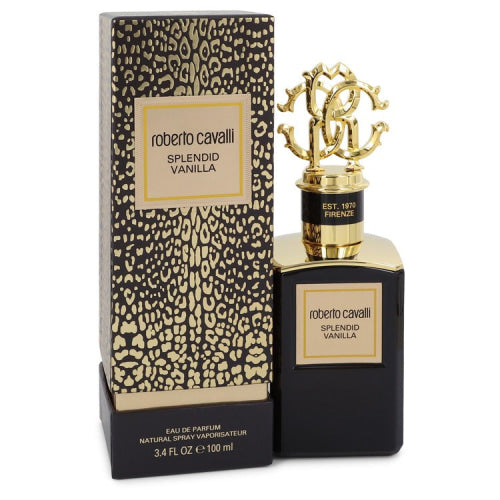 Splendid Vanilla by Roberto CavalliEau De Parfum Spray 3.4 oz 3.4 oz / 100 ml / Alcohol, Amber, Woody, Aldehyde, Oils Women