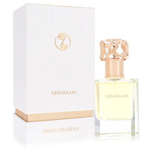 Swiss Arabian Gharaam by Swiss ArabianEau De Parfum Spray (Unisex) 1.7 oz 1.7 oz / 50 ml / Alcohol, Amber, Woody, Aldehyde, Oils Unisex
