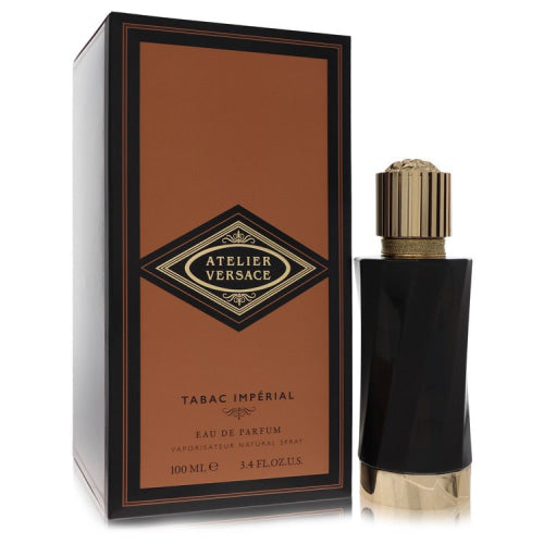 Versace Atelier Tabac Imperial by VersaceEau De Parfum Spray (Unisex) 3.4 oz 3.4 oz / 100 ml / Alcohol, Amber, Woody, Aldehyde, Oils Unisex