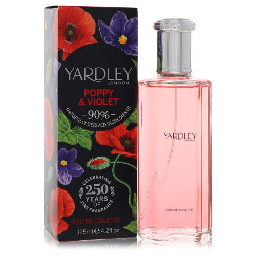 Yardley Poppy & Violet by Yardley LondonEau De Toilette Spray 4.2 oz 4.2 oz / 125 ml / Alcohol, Amber, Woody, Aldehyde, Oils Women